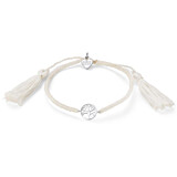 Tree of Life Silver Friendship Bracelet - White