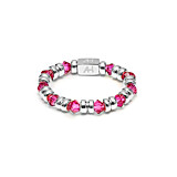 Kaleidoscope Silver Ring  Stack - Choice of Colour