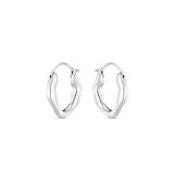 Liv Bentley Molten Mini Silver Hoop Earrings