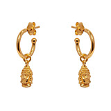 Buddha Hoop Gold Plated Earrings