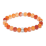 42 Men's Carnelian Courage Silver Bracelet