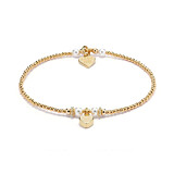 Ceremony Gold and Pearl Charm Bracelet