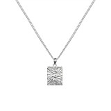 Creation Oblong Silver Necklace - The Earth is our Jewel