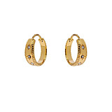 NU & MII Vintage Huggy Hoop Gold Plated Earrings