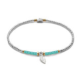 Festival Maisie Mixed Metal Feather Neon Bracelet - Choice of Colour