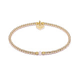 Aster Gold Bracelet - Rose Quartz