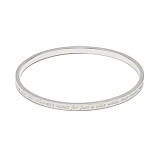 Mothers Hold Motto Silver Bangle
