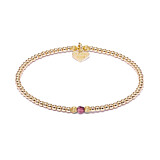 Aster Gold Plated Bracelet - Amethyst