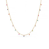 Outlet Multi Gem Gold Plated Necklace