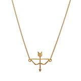 Outlet Lover's Arrow Gold Plated Necklace