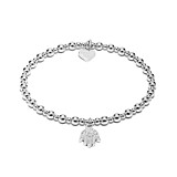 Mini Orchid Silver Charm Bracelet - Fatima Hand