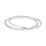 NU & MII Double Silver Bangle Set