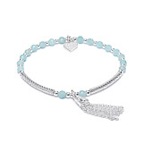 Amazonite Silver Bracelet - Tassel