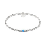 Aster Silver Bracelet - Blue Agate