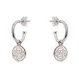 Outlet Root Chakra Hoop Silver Earrings