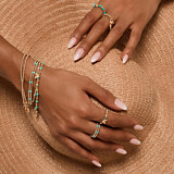 Papillon Gold Plated Ring  - Turquoise