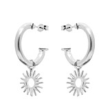 Matahari Silver Hoop Earrings