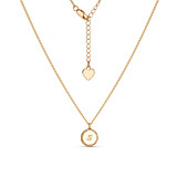 Doily Heart Gold Plated Necklace - Engraved Initial