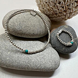 Aster Silver Bracelet - Turquoise
