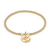 Hera Pearl Personalised Gold Plated Charm Bracelet - Bridesmaid