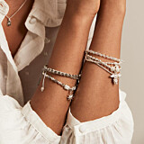 A Lot of Sparkle Gold Plated Charm Bracelet - Black Diamond