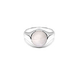 NU & MII Ivory Signet Silver Pinky Ring