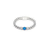 Aster Silver Ring - Blue Agate