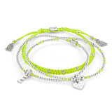 Neon Yellow Silver Stack