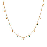 Outlet Turquoise Hearts and Stars Gold Plated Necklace