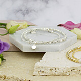 Pearly Silver Bracelet Stack