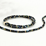 Mini Blisski Gold Plated Necklace - Black Crystal