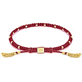 Outlet Amigo Gold Plated Bracelet - Burgundy