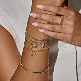 Santeenie Gold Plated Charm Bracelet - Vintage Heart