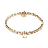 Love You Mum Gold Plated Charm Bracelet - Boxed Heart