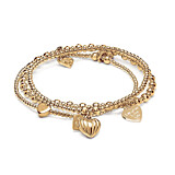 Hearts of Love Bracelet Stack - Gold Plated