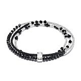 Black Tiga Trio Silver Bracelet