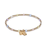 Personalised Mirage Pastel Gold Plated Bracelet