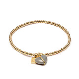 Santeenie Imogen Heart Gold-Filled Charm Bracelet - Choice of Colour