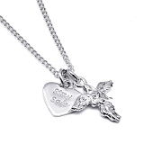 Stay Safe My Guardian Angel Silver Necklace