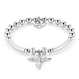 Flores Silver Charm Bracelet - My Guardian Angel