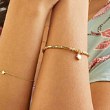 Love You Mum Gold Plated Charm Bracelet - Boxed Heart
