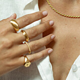 Outlet NU & MII Art Deco Gold Plated Ring