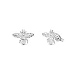 Tiny Bee Silver Stud Earrings
