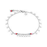 Shangri-La Silver Anklet - White