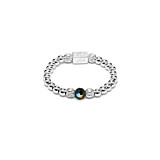 Aster Silver Ring - Jet Black