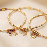 Personalised Zodiac Gold-Filled Bracelet – Initial Tag & Birthstone