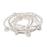 Precious Pearl Silver Bracelet Stack