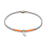 Festival Maisie Mixed Metal Feather Neon Bracelet - Choice of Colour