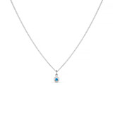 Something Blue Crystal Silver Necklace