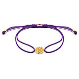 Crown Chakra Gold Friendship Bracelet - Purple